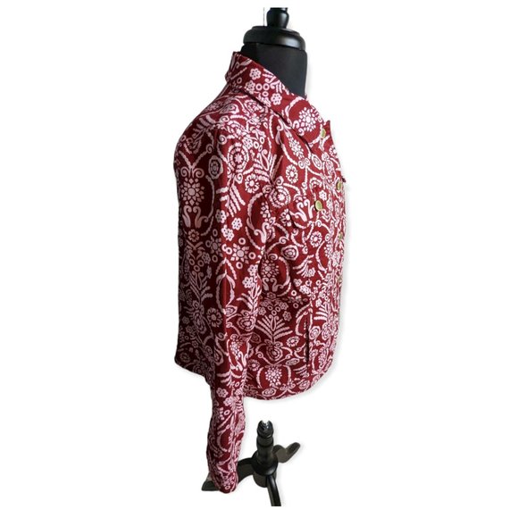 Liz Claiborne New York Button Front Jean Jacket Henna Red Size 16 - Picture 6 of 11